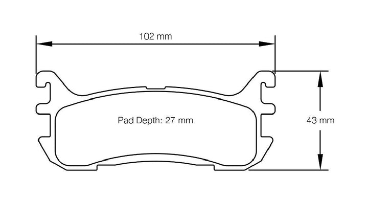 Pagid Racing Brake Pads No. 8129 USA (Rear)