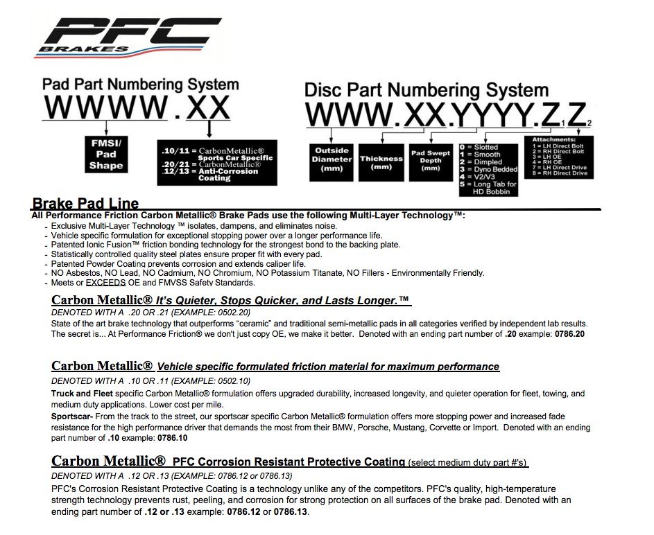 Performance Friction PFC Brake Pads 0558.XX.18.44