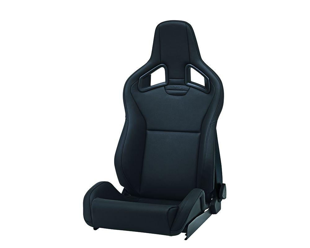 Recaro Sportster CS RH Seat - Black Leather-Leather Black/Silver Logo - Attacking the Clock Racing