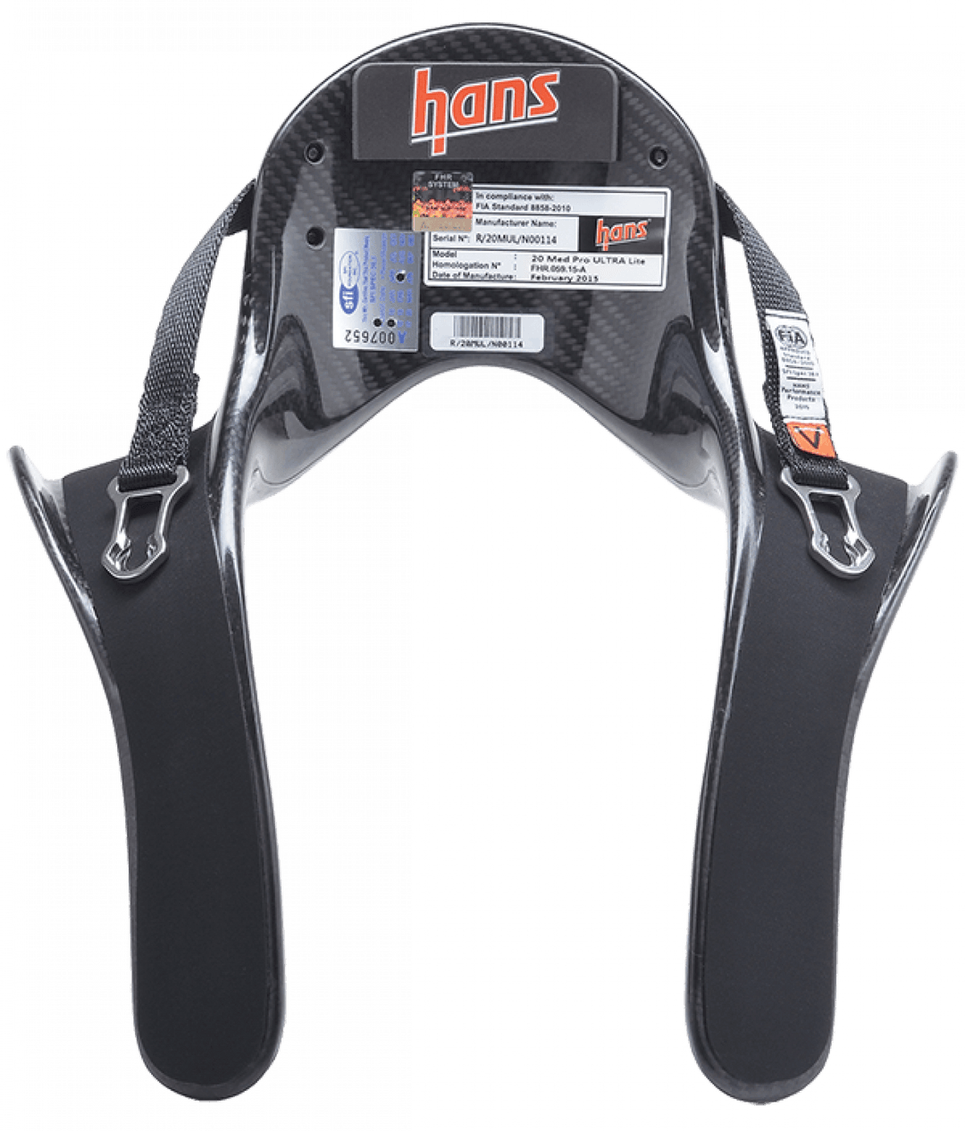 HANS Device Pro Ultra Lite Head & Neck Restraint Post Anchors Large 20 Degrees - Attacking the Clock Racing