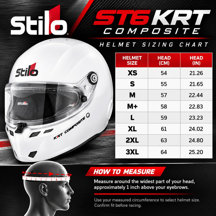 Stilo ST6 KRT Composite Kart Racing Helmet | FIA 8874-2024