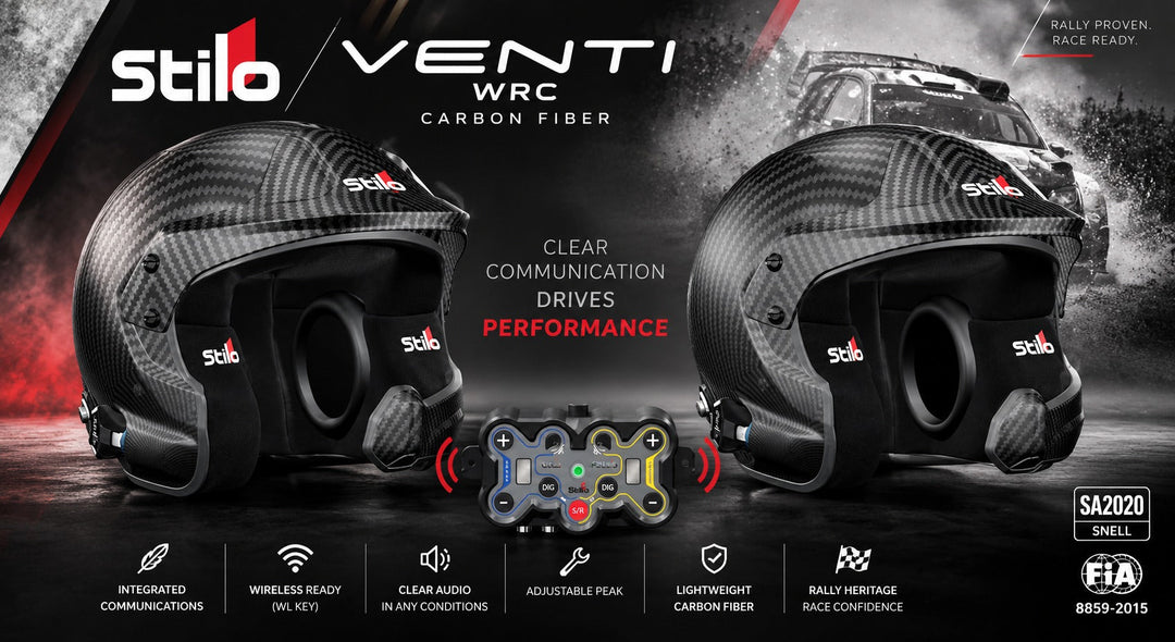 Stilo Venti WRC Carbon Fiber Helmet | FIA 8859-2015 & SA2020