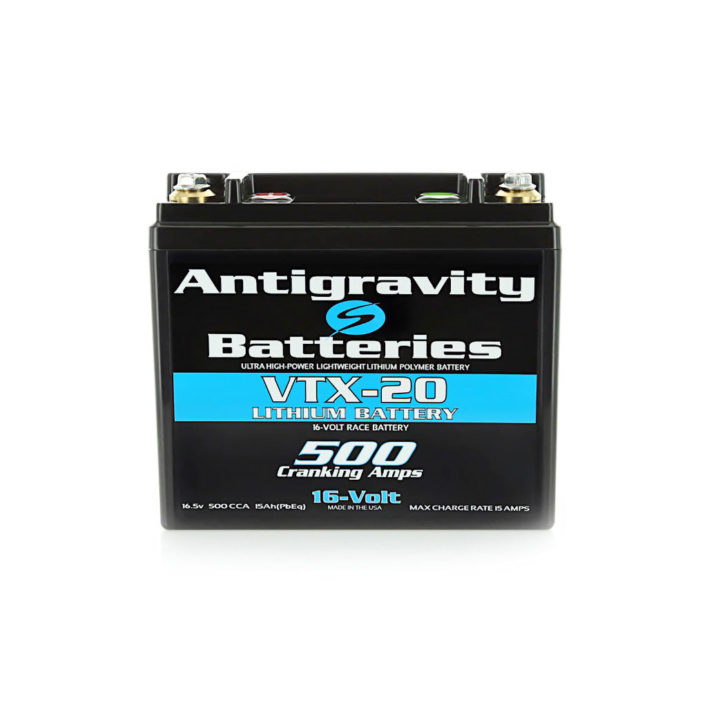 Antigravity VTX-20 Lithium 16V Battery | 500 Cranking Amps in YTX12 Case