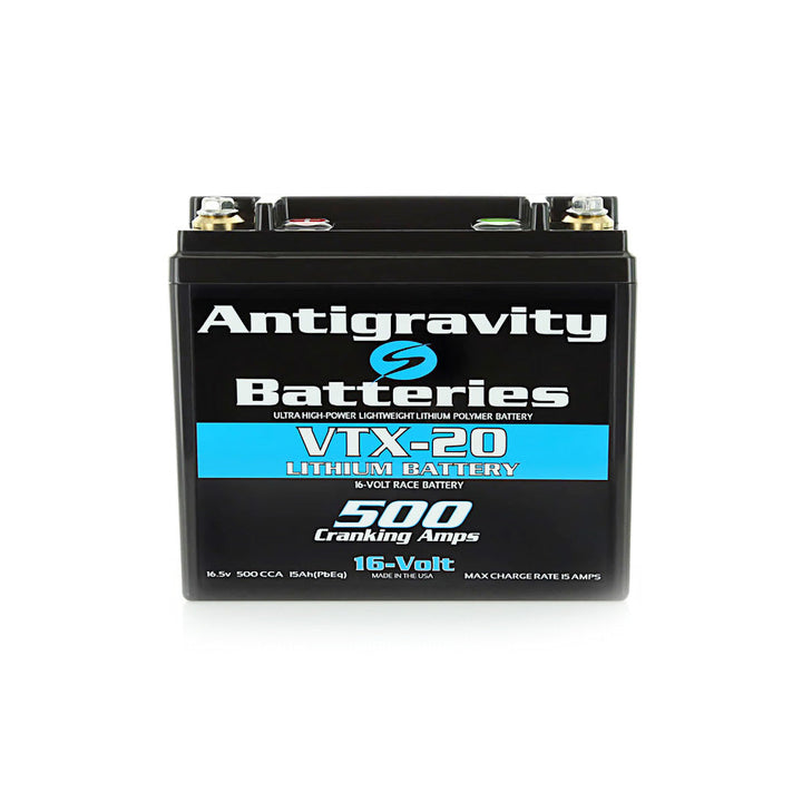 Antigravity VTX-20 Lithium 16V Battery | 500 Cranking Amps in YTX12 Case