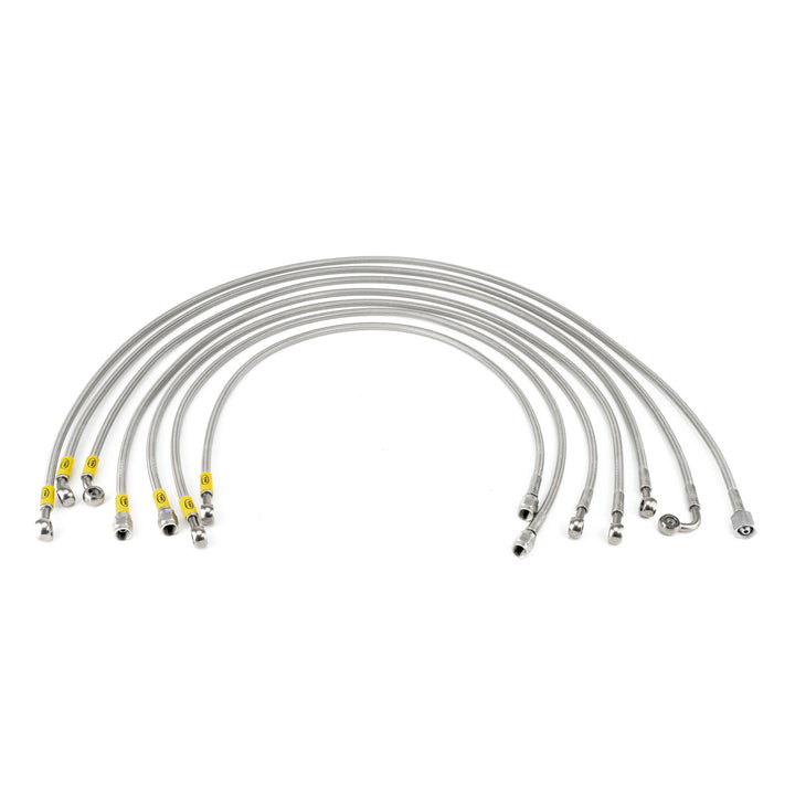 HEL Performance Fuel Injector Lines for Volkswagen Golf MK1 8V (M10 Injectors), Stainless Steel Braided