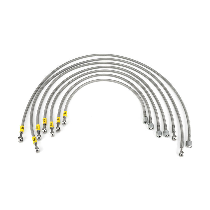 HEL Performance Fuel Injector Lines for Volkswagen Golf MK2 16V LHD (M12 Injectors), Stainless Steel Braided