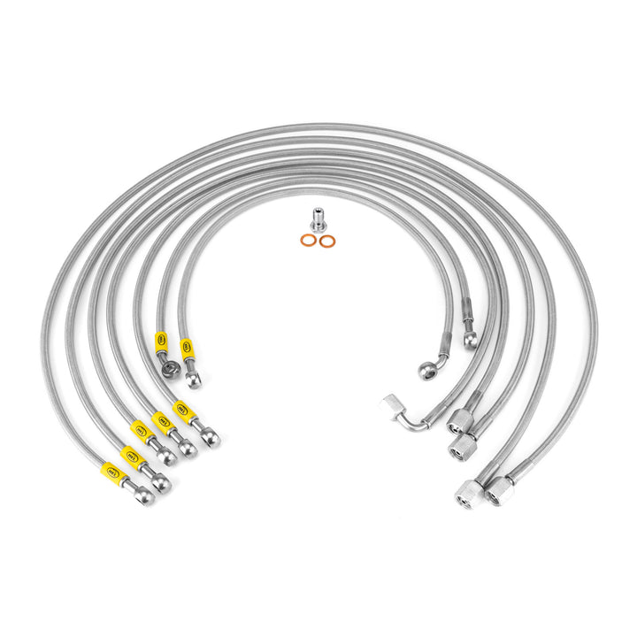 HEL Performance Fuel Injector Lines for Volkswagen Scirocco MK2 16V (M12 Injectors), Stainless Steel Braided