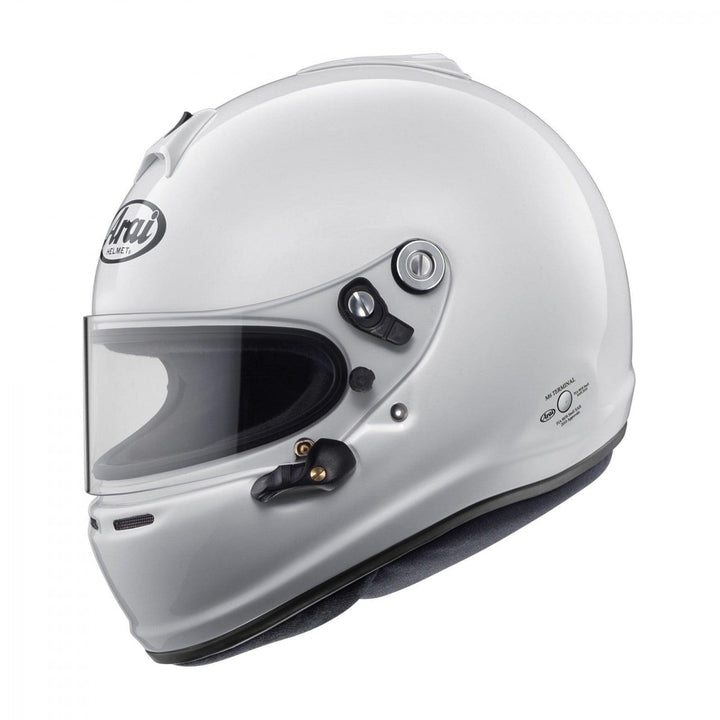 Arai GP-6S M6 Black Frost L Racing Helmet - Attacking the Clock Racing