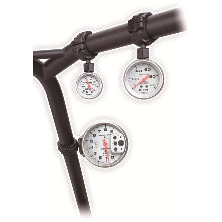 Autometer 2-1/16in inch Black Roll Pod Gauge Mount for 1 5/8 inch Roll Cage - Attacking the Clock Racing