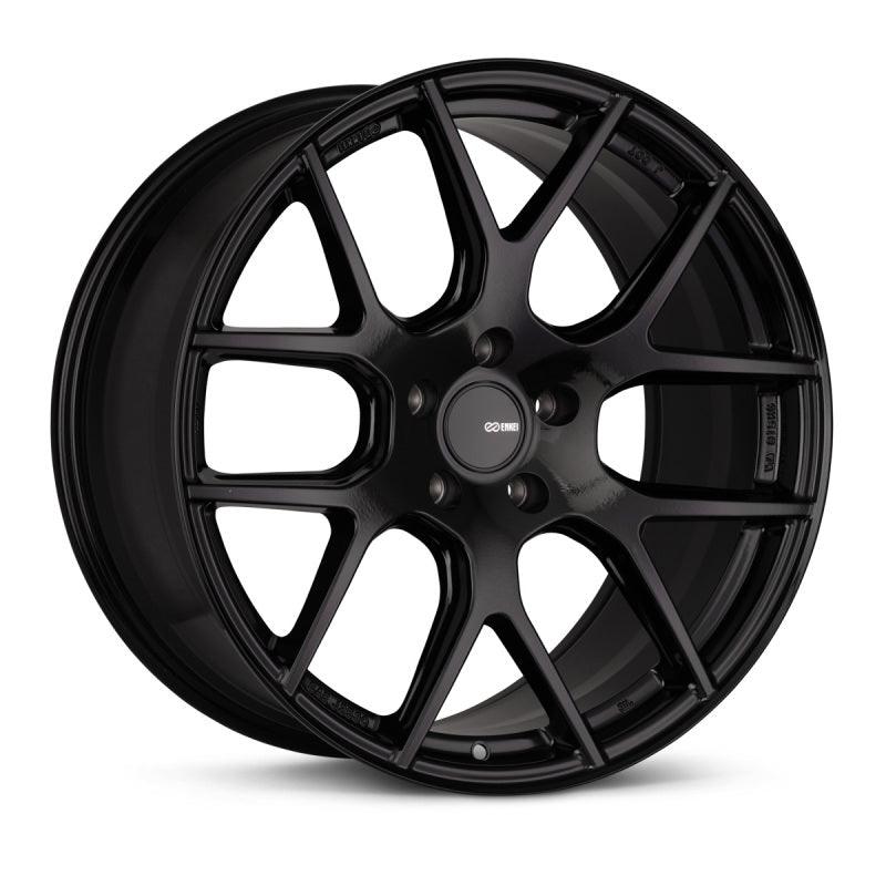 Enkei XM-6 20x8.5 5x120 40mm Offset 72.6mm Bore Gloss Black Wheel - Attacking the Clock Racing