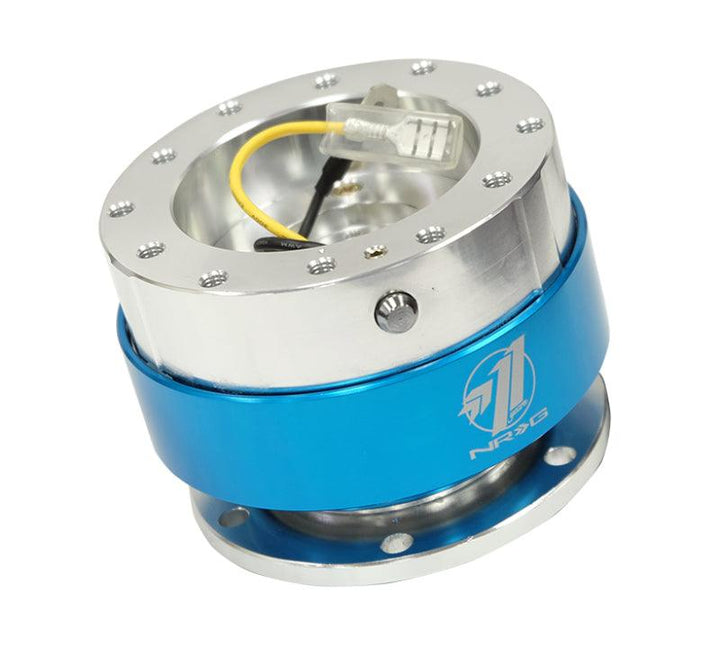 NRG Quick Release - Black Body/ Blue Chrome Ring - Attacking the Clock Racing
