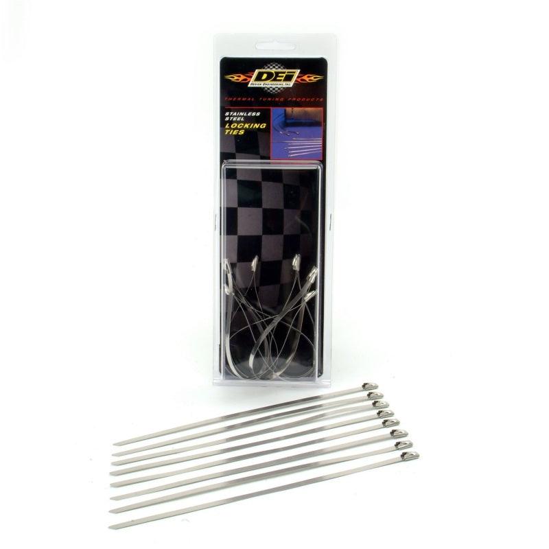 DEI Stainless Steel Locking Tie 8in - 8 per pack - Attacking the Clock Racing