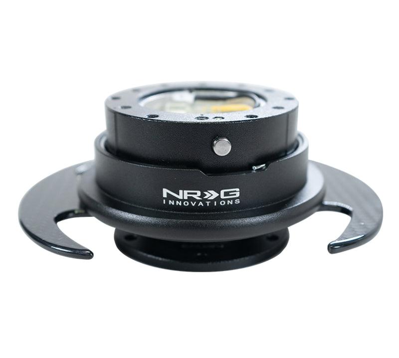 NRG Quick Release Kit Gen 3.0 - Black Body / Black Ring w/ Carbon Fiber Handles - Attacking the Clock Racing