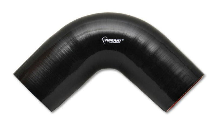 Vibrant 4 Ply Reinforced Silicone Elbow Connector - 1.75in I.D. - 90 deg. Elbow (BLACK) - Attacking the Clock Racing