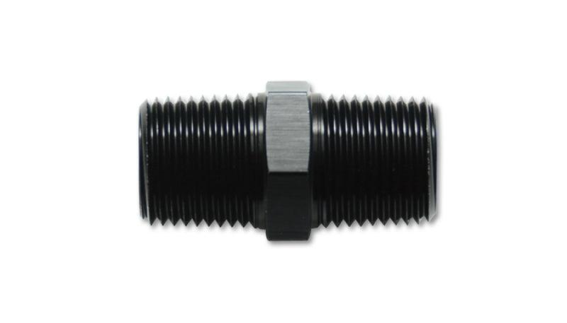 Vibrant 1/8in NPT x 1/8in NPT Straight Union Pipe Adapter Fitting - Aluminum - Attacking the Clock Racing