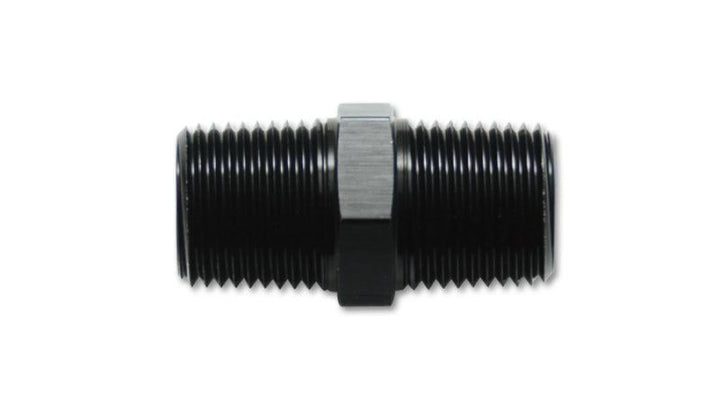 Vibrant 1/8in NPT x 1/8in NPT Straight Union Pipe Adapter Fitting - Aluminum - Attacking the Clock Racing