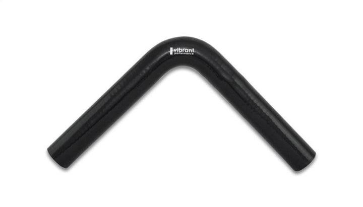 Vibrant 4 Ply Reinforced Silicone Elbow Connector - 1in ID x 8in Leg 90 Deg Elbow (BLACK) - Attacking the Clock Racing