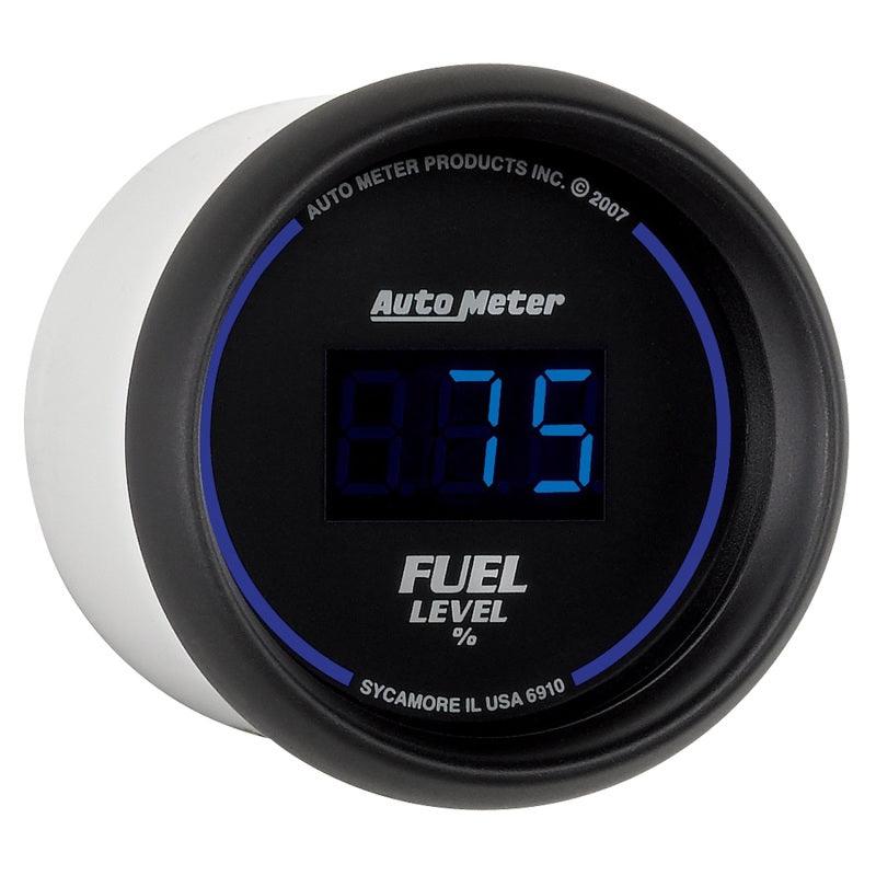 Autometer Cobalt Digital 52.4mm Black Programmable Empty-Full Range Fuel Level Gauge - Attacking the Clock Racing