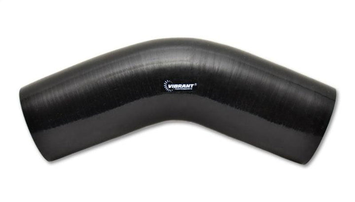 Vibrant 4 Ply Reinforced Silicone Elbow Connector - 3in I.D. - 45 deg. Elbow (BLACK) - Attacking the Clock Racing