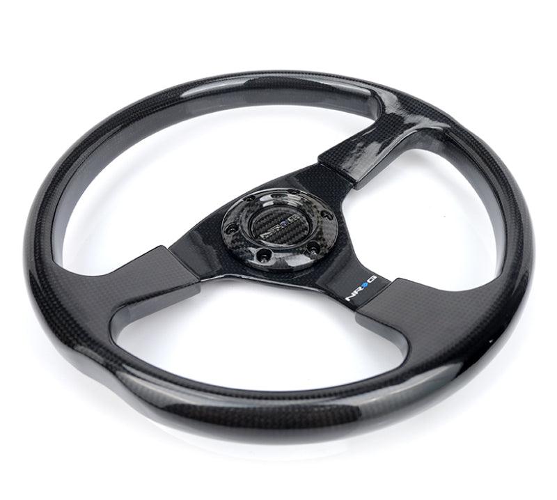 NRG Carbon Fiber Steering Wheel 350mm - Attacking the Clock Racing