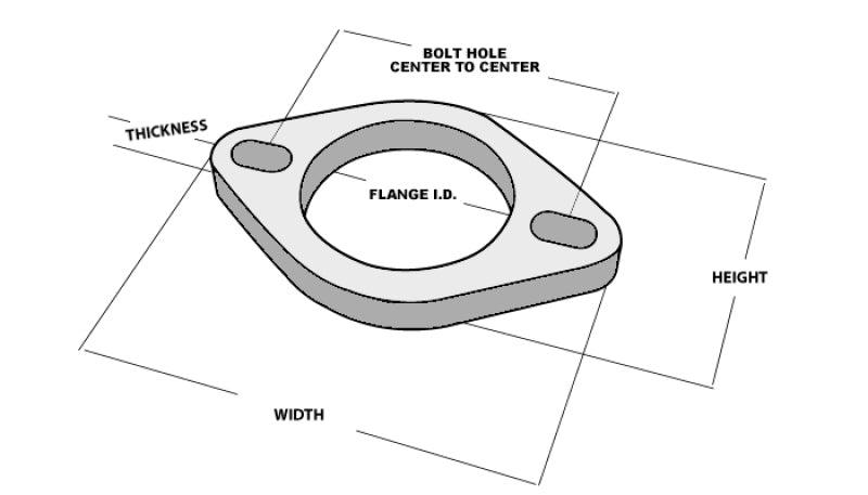 Vibrant 2-Bolt T304 SS Exhaust Flange (2.75in I.D.) - Attacking the Clock Racing