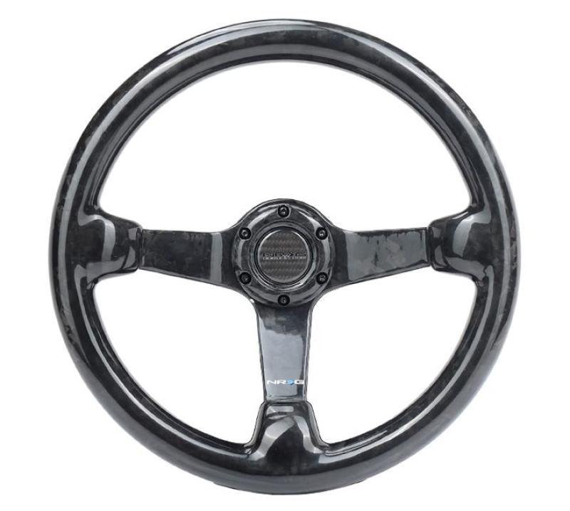 NRG Forged Carbon Fiber Steering Wheel (350mm / 3in. Deep) - Attacking the Clock Racing