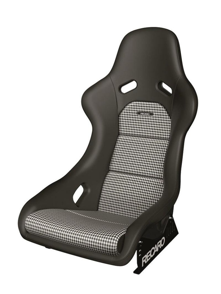 Recaro Classic Pole Position ABE Seat - Black Leather/Pepita Fabric - Attacking the Clock Racing