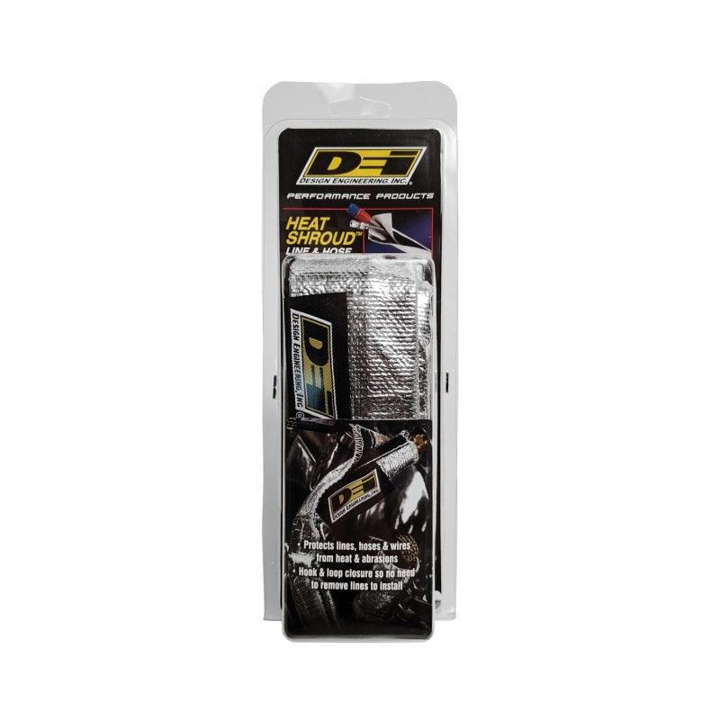 DEI Heat Shroud 2-1/2in x 3ft - Aluminized Sleeving-Hook and Loop Edge - Attacking the Clock Racing