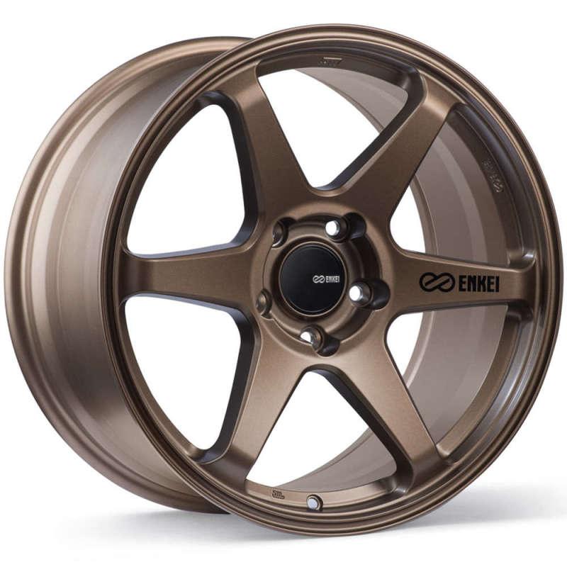 Enkei T6R 17x9 45mm Offset 5x100 Bolt Pattern 72.6 Bore Matte Bronze Wheel - Attacking the Clock Racing