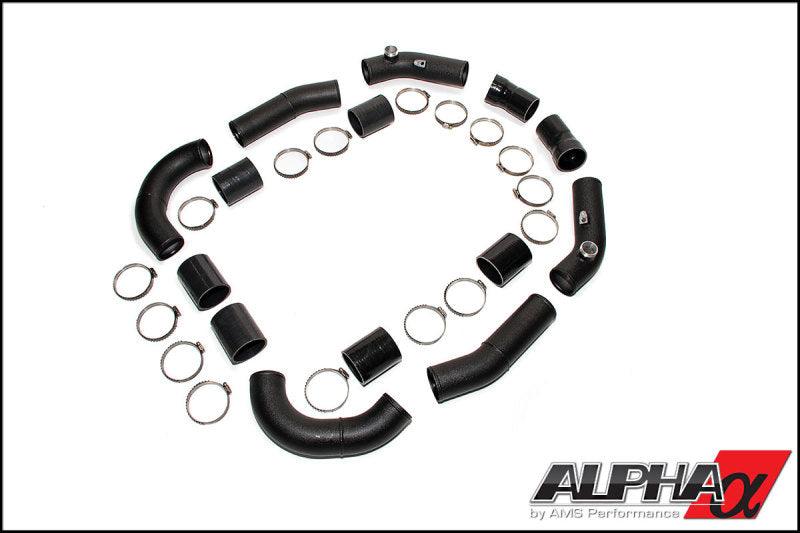 AMS Performance GT-R R35 Induction Kit w/Stock Turbos/Manifold/TB / Alpha Intercooler/TiAL Flanges - Attacking the Clock Racing