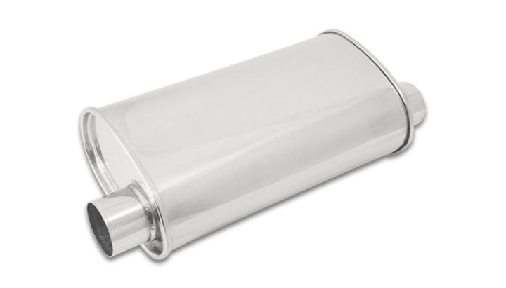 Vibrant StreetPower Oval Muffler 5in x 9in x 15in - 2.5in inlet/outlet (Offset-Offset Same Side) - Attacking the Clock Racing