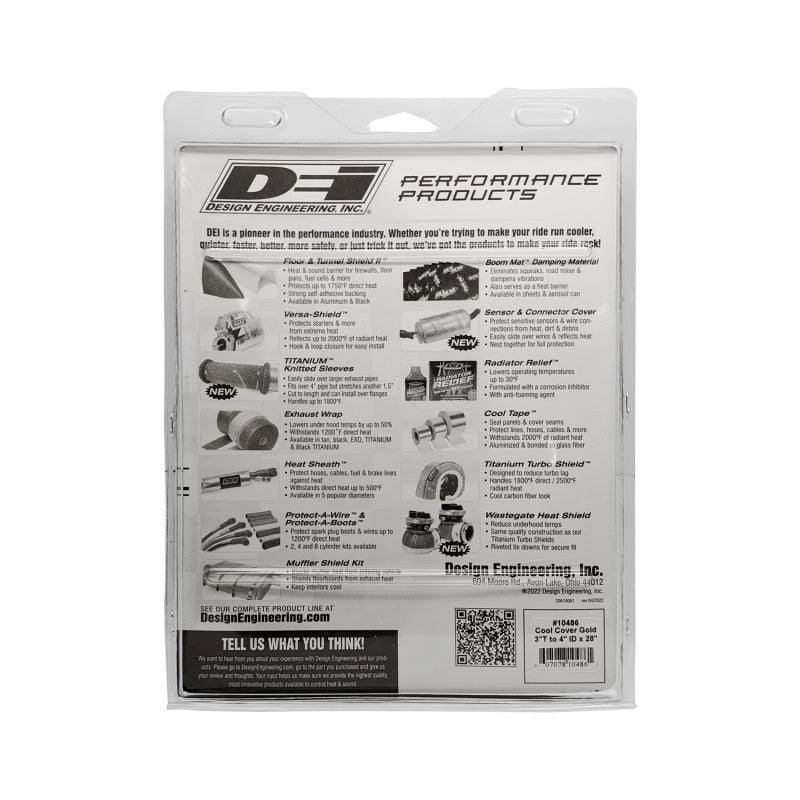 DEI Cool-Cover GOLD 3in to 4in OD Air Tube x 28in L - Air Tube Cover Kit - Attacking the Clock Racing