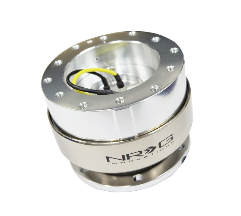 NRG Quick Release Gen 2.0 - Silver Shiny Body / Brushed Silver Ring - Attacking the Clock Racing