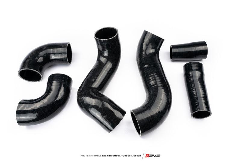 AMS Performance Nissan R35 GTR Omega Turbo Kit 3in Lower Intercooler Pipes - Attacking the Clock Racing