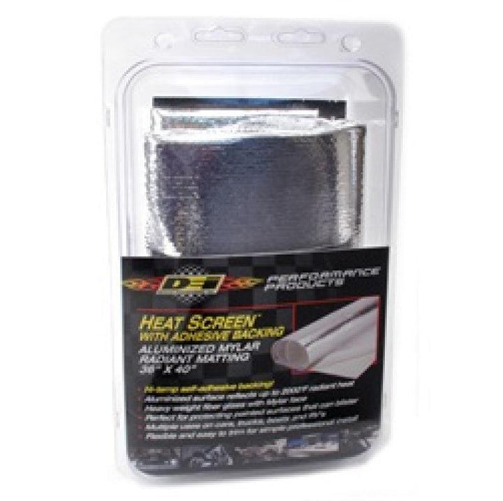 DEI Heat Screen 36in x 40in - Mylar Radiant Glass Fiber Matting w/Adhesive Backing - Attacking the Clock Racing