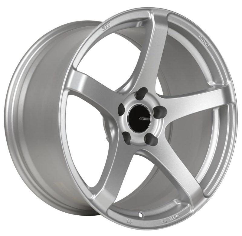 Enkei Kojin 18x9.5 15mm Offset 5x114.3 Bolt Pattern 72.6mm Bore Dia Matte Silver Wheel - Attacking the Clock Racing