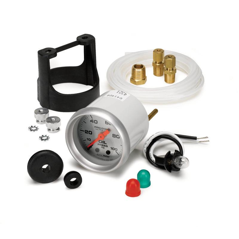 Autometer Ultra-Lite 52mm 0-100 PSI Mechanical Oil Pressure Gauge - Attacking the Clock Racing