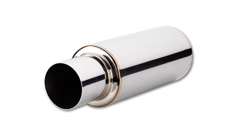 Vibrant TPV Round Muffler (23in Long) with 4in Round Tip Straight Cut - 4in inlet I.D. - Attacking the Clock Racing