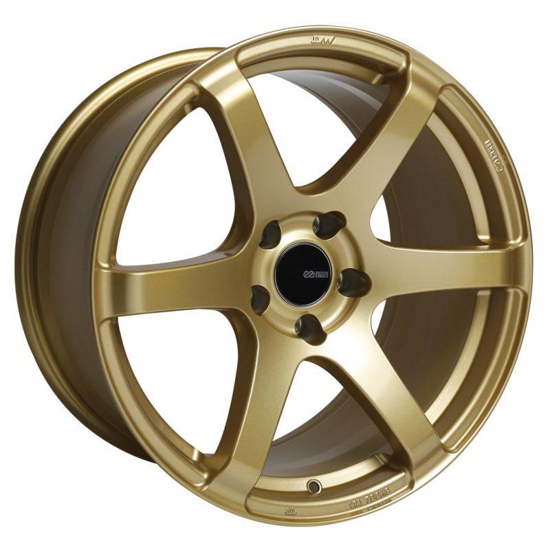 Enkei T6S 18x8 45mm Offset 5x100 Bolt Pattern 72.6 Bore Gold Wheel - Attacking the Clock Racing