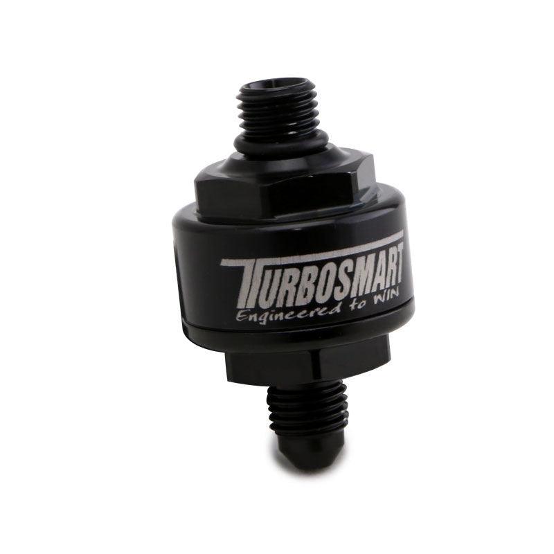 Turbosmart Billet Turbo Oil Feed Filter w/ 44 Micron Pleated Disc AN-4 Male to AN-4 ORB- Black - Attacking the Clock Racing