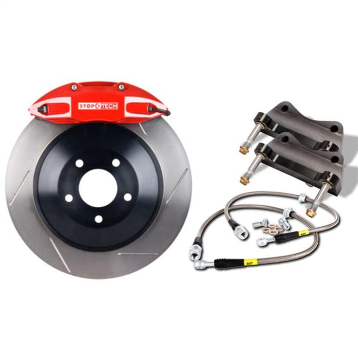 StopTech 02-06 Acura RSX Type S / 02-04 Honda Civic Type R Front Touring BBK w/ Red ST-41 Caliper - Attacking the Clock Racing