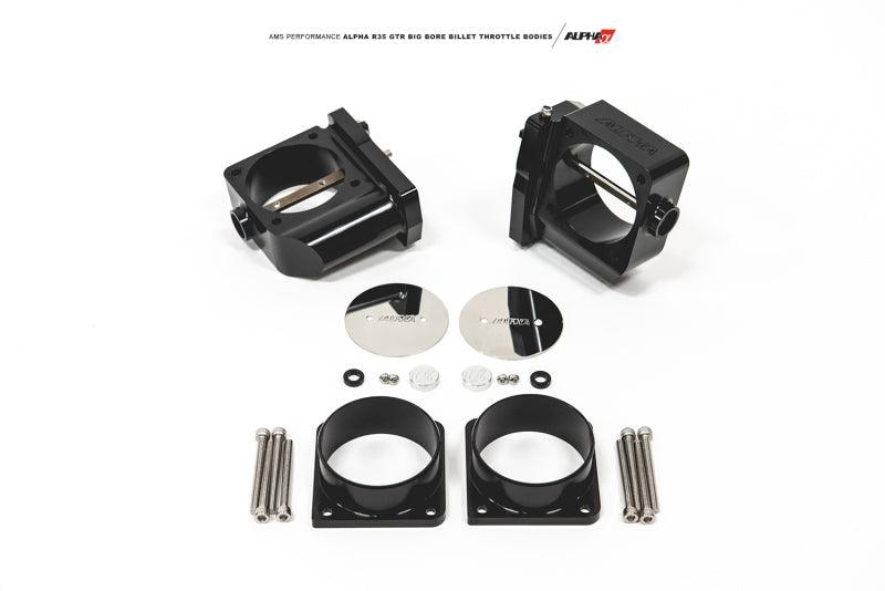 AMS Performance 2009+ GT-R R-35 Alpha CNC Big Bore Throttle Body Set w/ Vibrant HD Flanges - Attacking the Clock Racing
