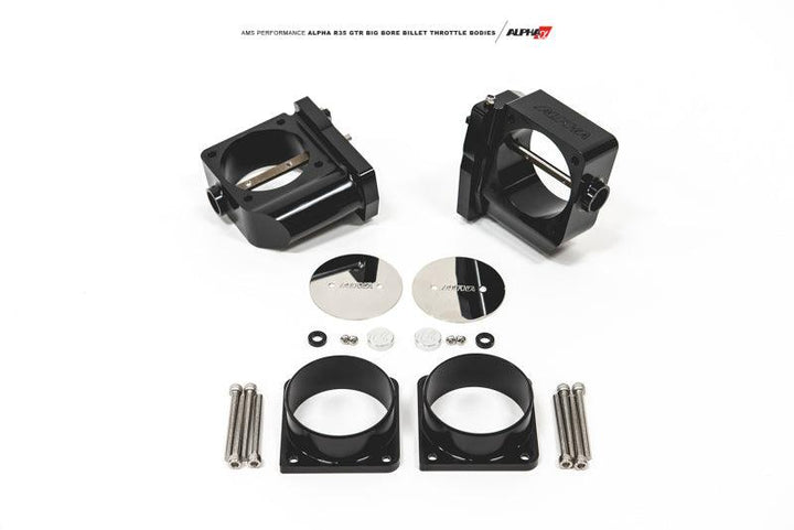 AMS Performance 2009+ GT-R R-35 Alpha CNC Big Bore Throttle Body Set w/ Vibrant HD Flanges - Attacking the Clock Racing