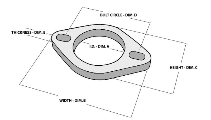 Vibrant 2-Bolt T304 SS Exhaust Flange (2.75in I.D.) - Attacking the Clock Racing
