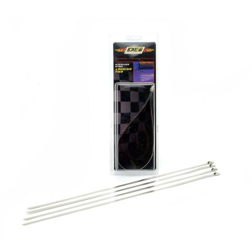 DEI Stainless Steel Locking Tie 14in - 5 per pack - Attacking the Clock Racing