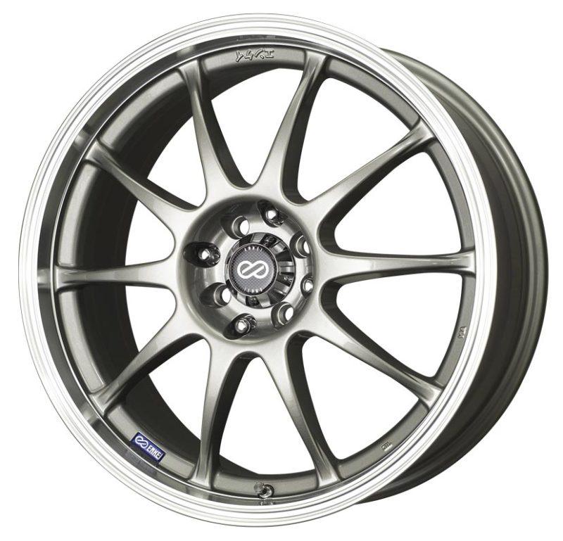 Enkei J10 18x7.5 5x100/114 38mm Offset 72.6mm Bore Dia Silver w/ Machined Lip Wheel - Attacking the Clock Racing