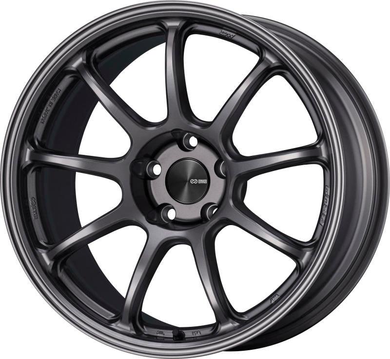 Enkei PF09 18x8.5 5x100 45mm Offset 75mm Bore Dark Silver Wheel - Attacking the Clock Racing