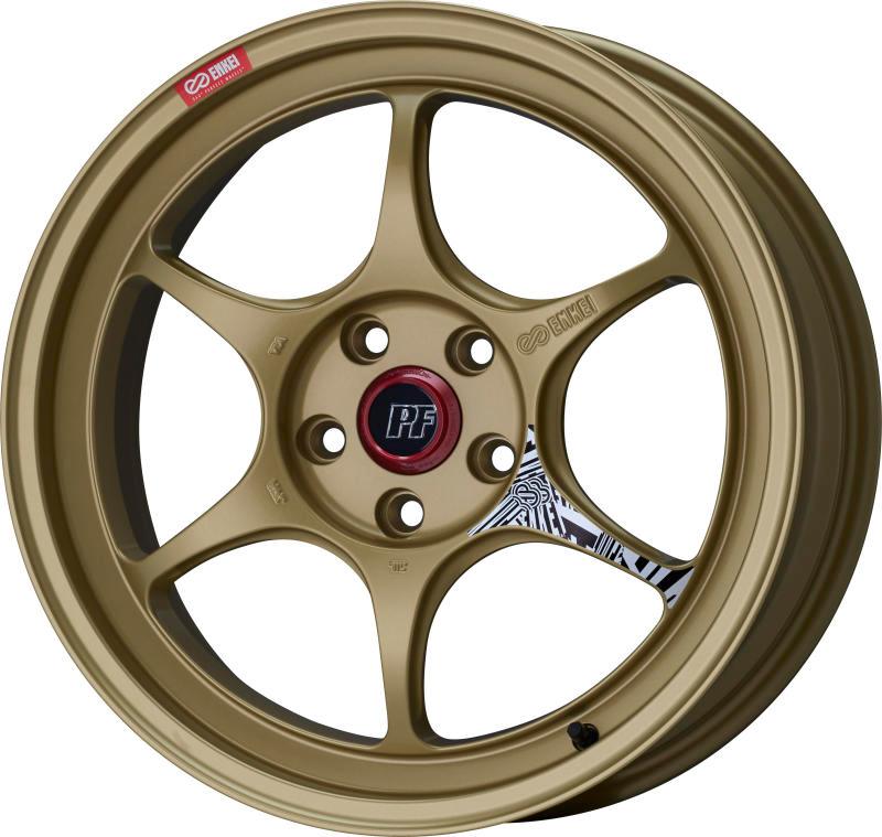 Enkei PF06 18x9.5 5x100 40mm Offset 75mm Bore Gold - Attacking the Clock Racing