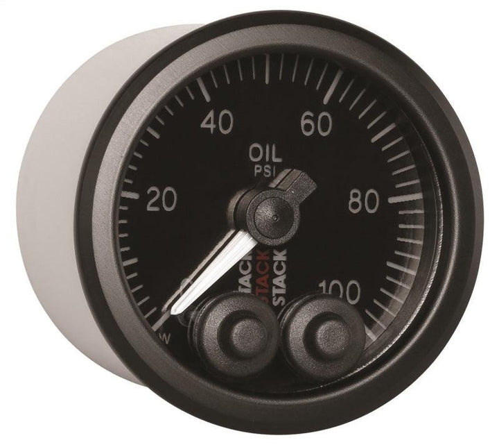 Autometer Stack Instruments Pro Control 52mm Oil Pressure Gauge - Black - Attacking the Clock Racing