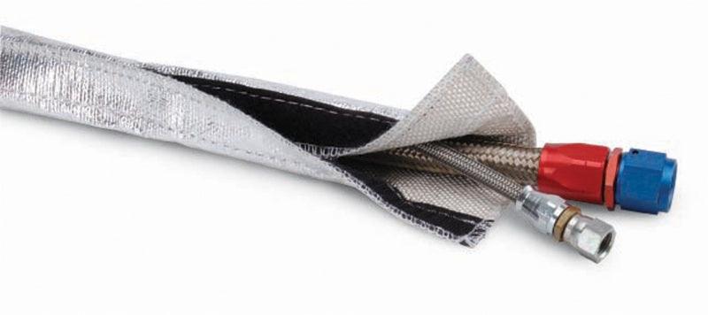 DEI Heat Shroud 2-1/2in x 3ft - Aluminized Sleeving-Hook and Loop Edge - Attacking the Clock Racing